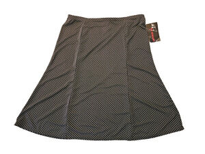 Joe Benbasset Womens Black Soft Slinky Stretch Knit Polka Dot Skirt Size: XL